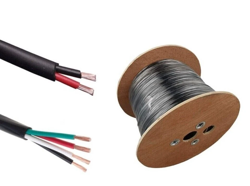 Altavoz Exterior Audio Cable Entierro Directo Negro 12/2 14/2 14/4 16/2 16/4 AWG LOTE Foto 1 de 4