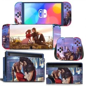 Final Fantasy VII Skin Aufkleber Stickers + Schutzfolie Für Nintendo Switch OLED - Picture 1 of 2