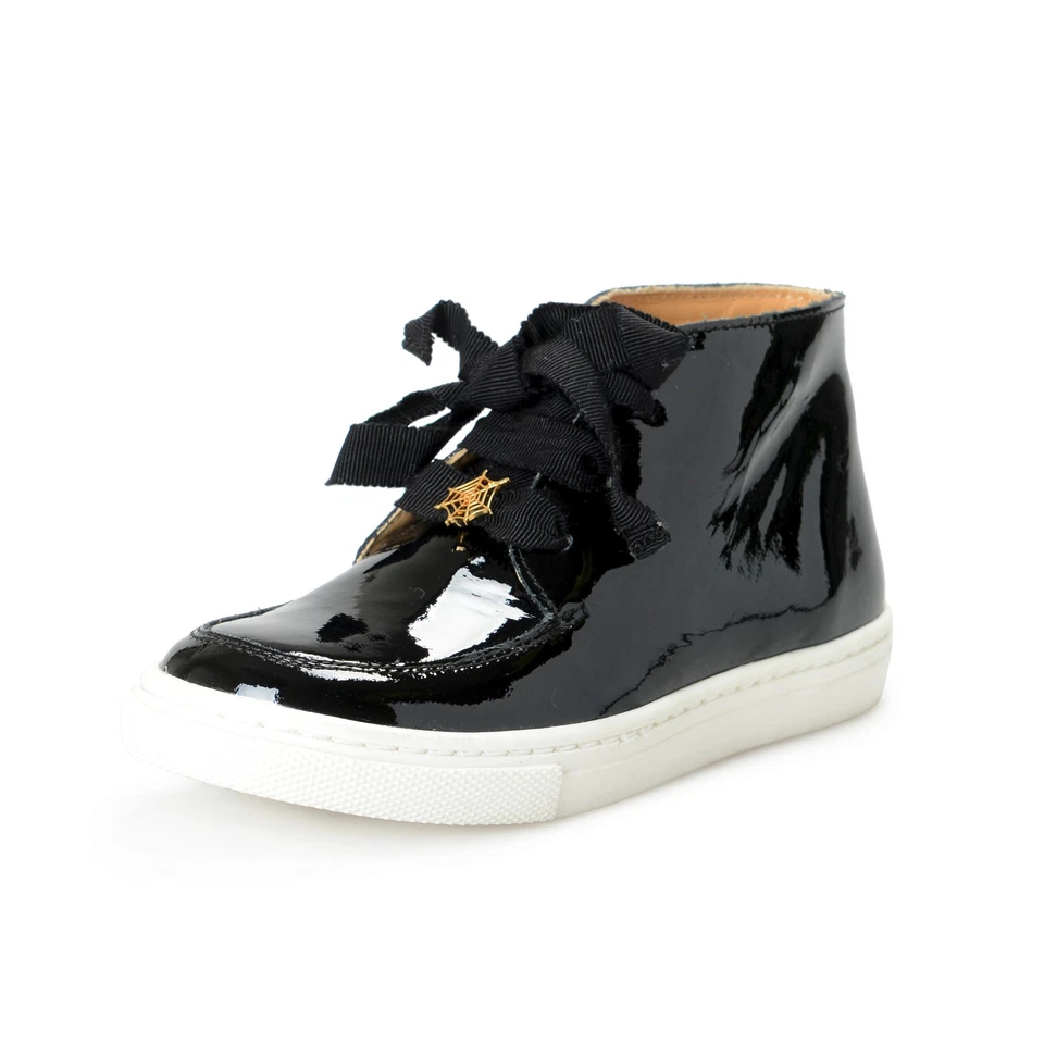 Charlotte Olympia Niñas "INCY TRISTE" Negro Charol Botines Zapatos Foto 1 de 4