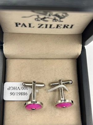 Nuevo con etiquetas. Pal Zileri Acero Inoxidable Robo Rosa Caliente - Gemelos Foto 1 de 4