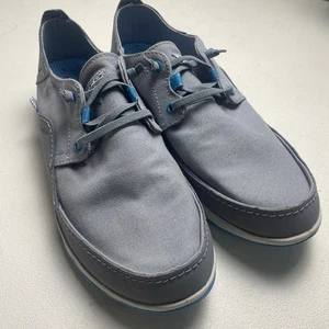 Columbia Bahama Vent PFG Zapatos de Barco para Hombres Talla 9 Gris/Azul Lona y Cuero Parte Superior - Imagen 1 de 7