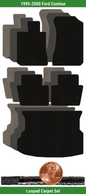 Juego de alfombrillas clásicas personalizadas para Ford Contour 1995-2000 (5 piezas) #LS1 Foto 1 de 4