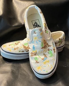 Zapatos sin cordones Vans unisex clásicos para salir al aire libre con estampado de setas de lona 4,0 5,5 - Imagen 1 de 8