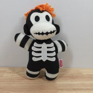Schylling Sock Monkey Plush Halloween Skeketon 7" - Picture 1 of 6
