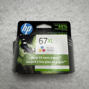Cartucho de tinta original HP 67XL color para impresora HP 2752 4152 6052 6455 caducidad 2023 - Imagen 1 de 3