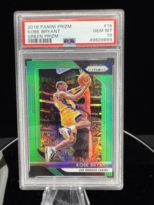 Kobe Bryant 2018 Panini Prizm Green Prizm #15 PSA 10 GEM MINT Lakers - Bild 1 von 2