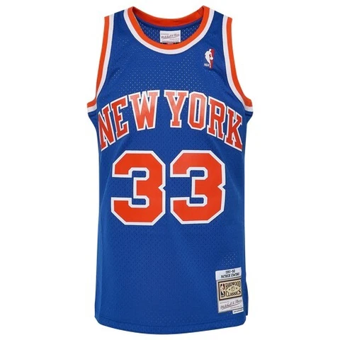 1991-1992 Mitchell & Ness Patrick Ewing Knicks Swingman Jersey Blue NY New York Cover