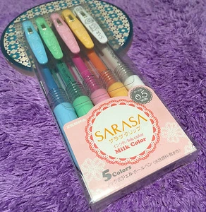 5x ZEBRA Sarasa Pastel Color Clip Pens Pink Milk Colors Pink Green Best Selling - Picture 1 of 5