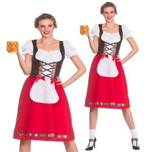 Traditional Bavarian Beer Girl Adults German Festival Fancy Dress Costume - Picture 1 of 6