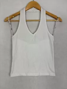 Only Womens Tank Top Size Small Live Love Life Organic V-Neck Stretch Halter NWT - Picture 1 of 7