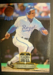 1993 LEAF HEADING FOR THE HALL GEORGE BRETT #7 ROYALS HALL OF FAME!