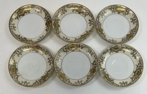 Lot of 6 Noritake 175 16034 Christmas Ball Saucers No Back Stamp - Picture 1 of 4