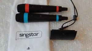 Micrófonos inalámbricos SingStar PS3 Sony PlayStation PS4/PS3/PS2 + bolsa SingSta - Imagen 1 de 4