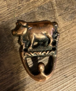 CAST COPPER- PIG/ HOG SHAPED HOOK - Picture 1 of 2