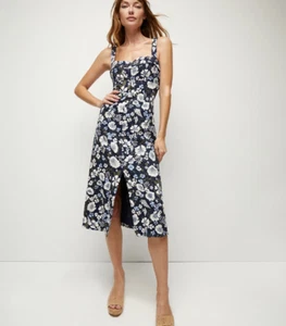 NEW Veronica Beard Colleen Slit-front Dress in Blue Floral Sz 12 #MD56 - Picture 1 of 11