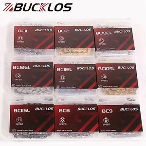 Cadena de bicicleta BUCKLOS 6/7/8/9/10/11/12S L/EL/SL para enlace SRAM/Shimano/Campy 116/126 - Imagen 1 de 31