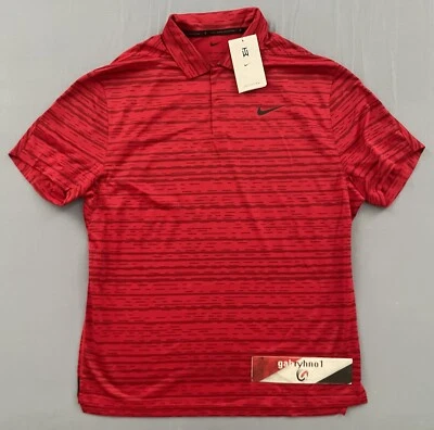 Nike Dri-FIT ADV Tiger Woods Striped Golf Polo Shirt DH0789-687 Mens Size 2XL - Image 1 of 4