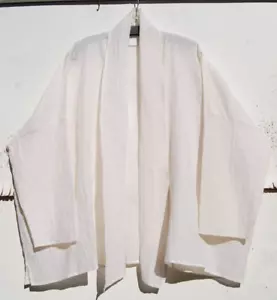 NEW Eskandar Size (2) IVORY Light Weight Silk 32" Long Shawl Collar Jacket - Picture 1 of 5