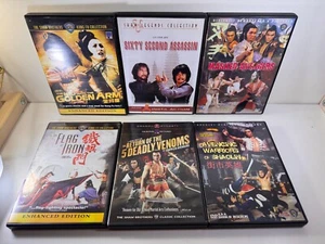 Lot of 6 SHAW BROTHERS DVDs Shaolin Deadly Venoms Avenging Warriors Flag of Iron - Picture 1 of 14