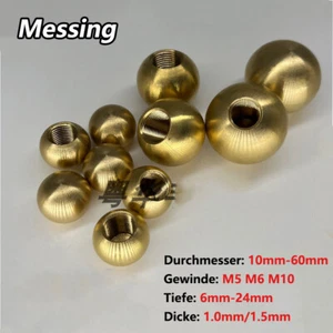 Brass Hole Balls With Blind Threaded Solid Perforated Balls Ø10mm-60mm DIY Craft - Bild 1 von 8