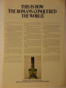 1969 BACCHUS After Shave und Köln Wie Römer die Welt eroberten Printanzeige - Bild 1 von 1