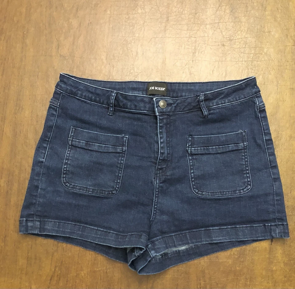 Shorts jeans Joe Boxer tamanho 11 cintura alta jeans escuro - Imagem 1 de 4