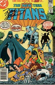 New Teen Titans #2 (FN)`80 Wolfman/ Perez  (Autographed)
