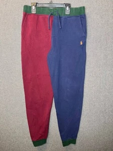 Polo Ralph Lauren Sweatpants Youth XL 18-20 Multicolor Colorblock Tapered - Picture 1 of 9