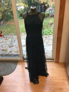 NWT Coconinno Teal Lace Column Dress Full-Length Gown Keyhole Back Sz XL - Picture 1 of 6