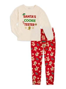 Juego de sueño de manga larga Holiday Time para niñas Navidad 2 piezas multicolor talla L 10-12 plus - Imagen 1 de 4