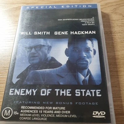 Enemy of the State DVD Will Smith Gene Hackman R4 FREE POST - image 1 of 4
