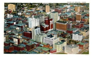 DALLAS Texas, TX birds eye view - Postcard - Picture 1 of 2
