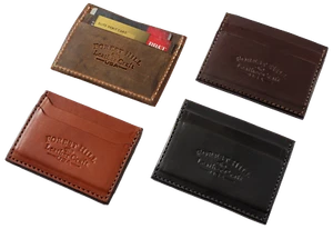 Billetera de cuero. Hecho a mano en EE. UU. Garantía de por vida. Billetera para tarjetas de 5 ranuras. - Imagen 1 de 1