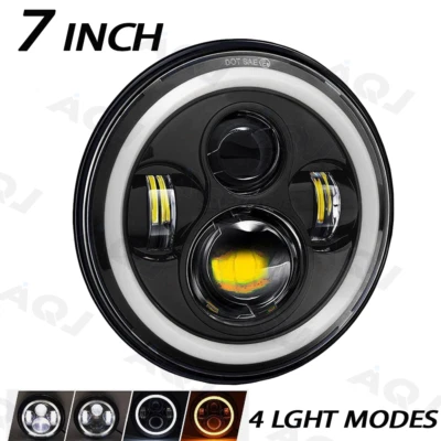 For Suzuki Bandit 400 600 1200 LED Motorcycle 7" Headlight Turn Signals Ring DRL - Image 1 of 4