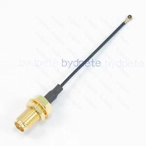WFL W.FL IPX4 MHF4 to RP-SMA Female Bulkhead 1.37mm RF137 Coaxial Cable bydpete - Picture 1 of 11