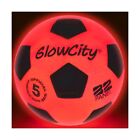 GlowCity Glow in The Dark Piłka nożna - Podświetlana, wewnętrzna lub zewnętrzna bal piłkarska...