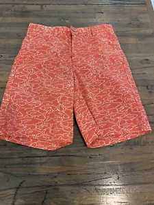 VINEYARD VINES Boys Size 14 Salmon & White Shark Print Summer Shorts - Picture 1 of 5