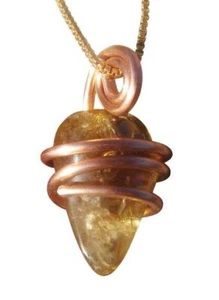 Kundalini African Congo Citrine Lemurian Pendant, Genuine South Africa #322 - Picture 1 of 3