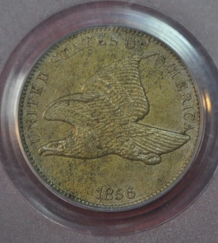 1856  PR-55 Flying Eagle Cent - Snow  3, PCGS Certified w/Eagle Eye Photo Seal Cover