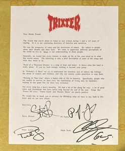 TRIXTER 1992 SIGNED LETTER! 12-PAGE BOOKLET + PHOTO & PRESS INFO “HEAR!” — RARE! - Photo 1/4