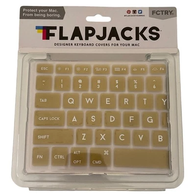 Cubierta de teclado de diseñador FCTRY Flapjacks oro macizo para MacBook Pro Air Foto 1 de 4