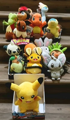 Lot of 15 TOMY Pokémon Plush Toys 8” – No Duplicates – Authentic 2015 Figures - Image 1 of 4