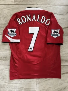 Authentic Nike Cristiano Ronaldo Manchester United 2004-06 Home Jersey M 118834 - Picture 1 of 5