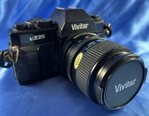Vivitar V335 Film Camera W/ 35-70mm Vivitar Lens Macro Focusing Zoom & UV Filter - Picture 1 of 7