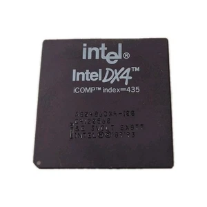 VINTAGE INTEL 486DX4-100 486 100MHZ CPU A80486DX4-100 USA GOLD RM1-CBL27-14 - Afbeelding 1 van 3
