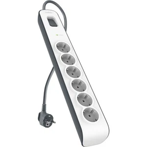 Überspannungsschutz-Steckdosenleiste 650J 6xAC EU Schuko Belkin Steckdosenleiste - Bild 1 von 8