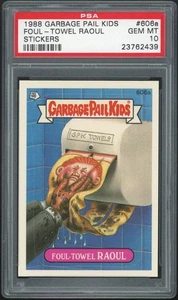 Garbage Pail Kids 15th Series #606a Foul-Towel Raoul PSA 10 GEM MINT Die-Cut - Picture 1 of 2