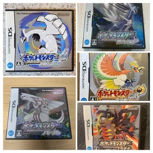 Lotto 5 giochi Pokemon Diamante Perla Platino SoulSilver HeartGold DS Giapponese - Foto 1 di 15