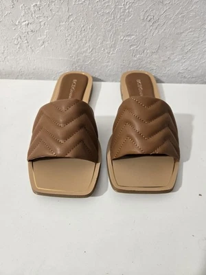 Sandalias para mujer BCBGENERATION sin cordones punta cuadrada marrón talla 6 Foto 1 de 4