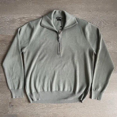 Cárdigan Tom Ford Lana Media Cremallera Verde Gris IT 58 X-Large Foto 1 de 4